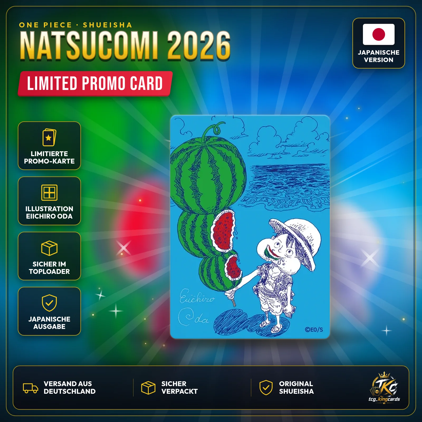 One Piece Shueisha Natsucomi 2026 Limited Promo Card – Produktbild KINGCARDS