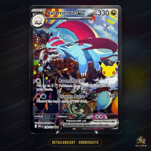 Pokémon Brutalanda-ex (Salamence ex) 156/128 SIR – 30th Celebration – Englisch – Detailansicht Vorderseite