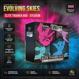 Pokémon Evolving Skies Elite Trainer Box Sylveon, Espeon, Glaceon & Vaporeon – Englisch