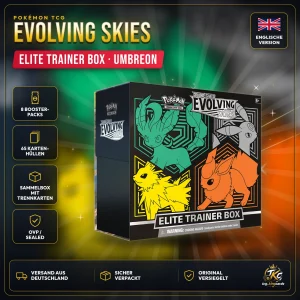 Pokémon Evolving Skies Elite Trainer Box Umbreon, Leafeon, Jolteon & Flareon – Englisch
