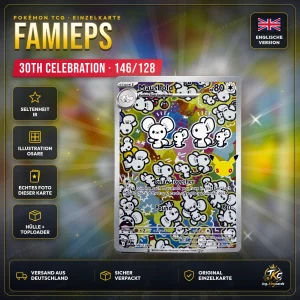 Pokémon Famieps (Maushold) 146/128 IR – 30th Celebration – Englisch – Produktbild KINGCARDS