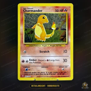 Pokémon Glumanda (Charmander) 001/034 Holo – Pokémon TCG Classic (CLC) – Englisch – Detailansicht Vorderseite