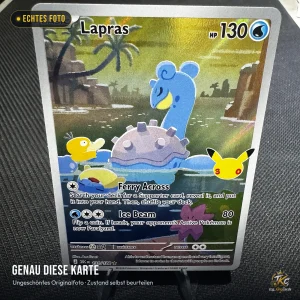 Pokémon Lapras 131/128 IR – 30th Celebration – Englisch – echtes Foto genau dieser Karte