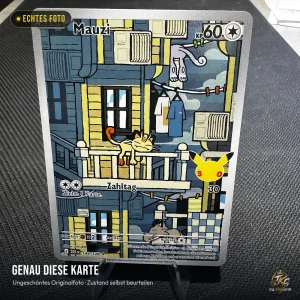 Pokémon Mauzi (Meowth) 144/128 IR – 30 Jahre – Deutsch – echtes Foto genau dieser Karte