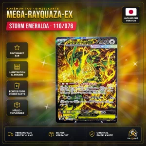 Pokémon Mega-Rayquaza-ex (Mega Rayquaza ex) 110/076 SAR – Storm Emeralda (M6) – Japanisch – Produktbild KINGCARDS