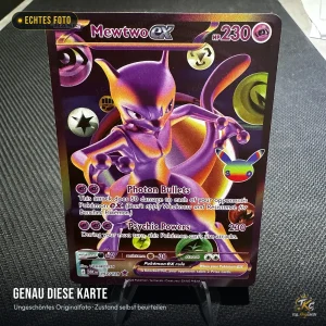 Pokémon Mewtu-ex (Mewtwo ex) 157/128 Futuristic Rare – 30th Celebration – Englisch – echtes Foto genau dieser Karte
