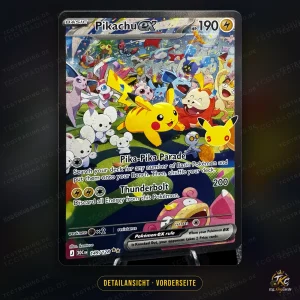 Pokémon Pikachu-ex (Pikachu ex) 149/128 SIR – 30th Celebration – Englisch – Detailansicht Vorderseite