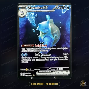 Pokémon Turtok-ex (Blastoise ex) 200/165 SIR – 151 (MEW) – Englisch – Detailansicht Vorderseite
