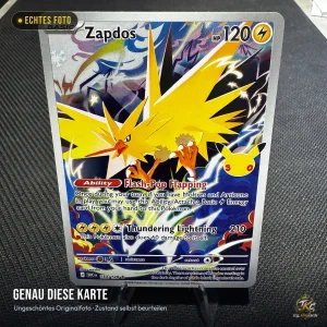 Pokémon Zapdos 133/128 IR – 30th Celebration – Englisch – echtes Foto genau dieser Karte